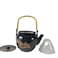 JapanBargain Japanese Plastic Teapot Melamine Tea Pot for Home or Restaurant Made in Japan Black Color 54 oz