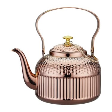SANQIAHOME Antique 18L 60 Oz Stainless Steel Teapot with Infuser Copper