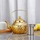 SANQIAHOME 2000ml stainless steel antique style teapotwith Infuser thickened boiling kettle lifting handleGold