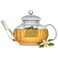 JoyJolt Fluted Glass Teapot Set 34oz Stovetop Safe Tea Kettle Borosilicate Clear Kettle with Removable Glass Infuser Blooming and Loose Leaf Tea Maker and Brewer