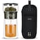 ZENS Cool Glass Teapot with Infuser Smart One Touch Tea Maker for Loose Tea Diffusers with Insulated Mug and Portable Tea Kits Enchanted Teapot Alternatives for Tea Lover Gifts