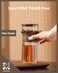 ZENS Modern Glass Infuser Teapot One Touch Tea Maker for Loose Leaf Tea with Insulated Mug and Portable Case Enchanted Pot Alternatives for Tea Lover Gifts