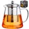 Baalaka Glass Teapot 186oz550ml Tea Pot with Removable Infusers for Loose Tea Borosilicate Glass Tea Kettle Tea Maker Stovetop for Camping Tea Infuser for Loose Leaf Tea Travel