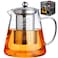 Baalaka Glass Teapot 186oz550ml Tea Pot with Removable Infusers for Loose Tea Borosilicate Glass Tea Kettle Tea Maker Stovetop for Camping Tea Infuser for Loose Leaf Tea Travel