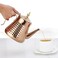 SANQIAHOME 12L40oz Stainless Steel Hammer Patterned Teapot With Removeable InfuserLoose leaf coverCopper