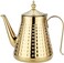 SANQIAHOME 16L54oz Stainless Steel Hammer Patterned Teapot With Removeable InfuserLoose leaf coverGold