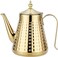 SANQIAHOME 16L54oz Stainless Steel Hammer Patterned Teapot With Removeable InfuserLoose leaf coverGold