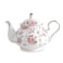 Agyiuns Flower Ceramic Teapot22oz Porcelain Tea pot for Tea Coffee Milk for Office Home Men Women as GiftWhite and small flowers