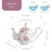 Agyiuns Flower Ceramic Teapot22oz Porcelain Tea pot for Tea Coffee Milk for Office Home Men Women as GiftWhite and small flowers
