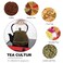Dachenus Cast Iron Tea Pot Honeycomb Pattern Tea Kettle with Tea Leaf InfuserStovetop Tea Kettle Coated with Enameled InteriorSuitable for Brewing Loose Leaf Tea Gold