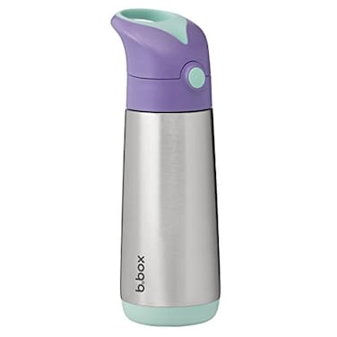 b.box bbox 17 oz Insulated Water Bottle Kids Water Bottle Stainless Steel wFree Flow Silicone Straw Keeps Drinks Cold 15 Hours BPA Free Leakproof Dishwasher Safe Lilac Pop