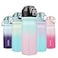 BJPKPK 18oz Insulated Water Bottle with Straw Stainless Steel Double Wall Water Bottles BPA Free Leak Proof Thermal Flask with Lockable Flip Lid and Soft Silicone SpoutBubble Gum
