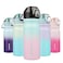 BJPKPK 18oz Insulated Water Bottle with Straw Stainless Steel Double Wall Water Bottles BPA Free Leak Proof Thermal Flask with Lockable Flip Lid and Soft Silicone SpoutBubble Gum
