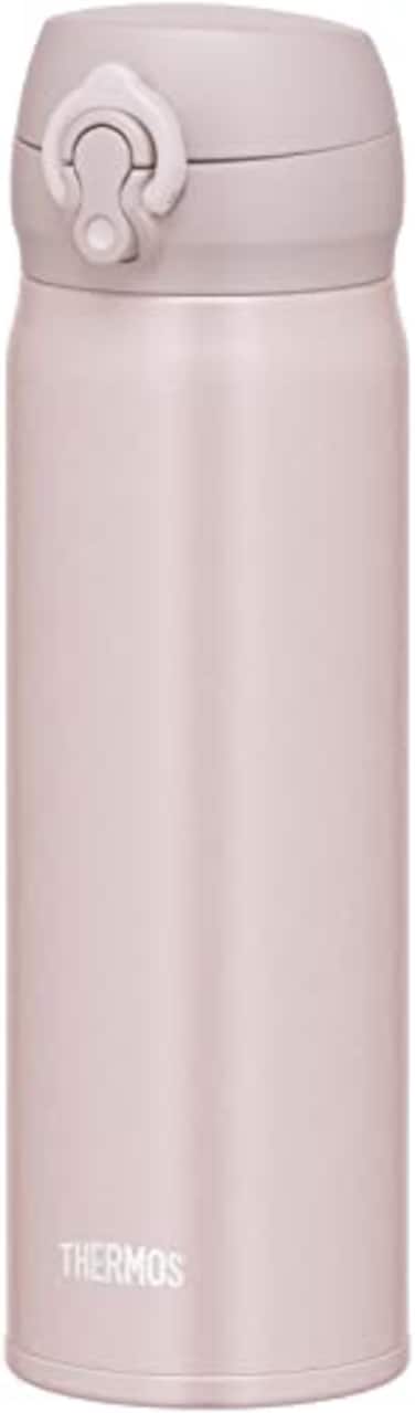 Thermos JNL505 BEP Vacuum Insulated Portable Mug 05 L Beige Pink Easy to Clean Lightweight OneTouch Open Stainless Steel Bottle Hot