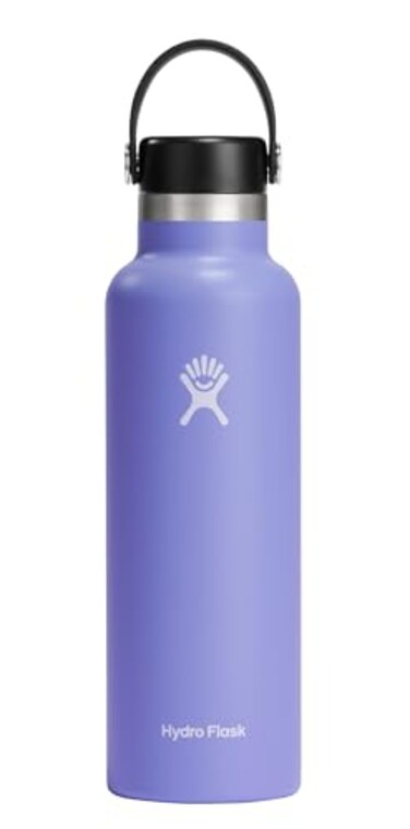 Hydro Flask Water Bottle Insulated Stainless Steel Non Spill Leakproof in 21 Oz Lupine