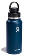 Hydro Flask Water Bottle Insulated Stainless Steel Wide Mouth Chug Lid Non Spill Leakproof in 32 Oz Inidigo Blue