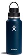 Hydro Flask Water Bottle Insulated Stainless Steel Wide Mouth Chug Lid Non Spill Leakproof in 32 Oz Inidigo Blue