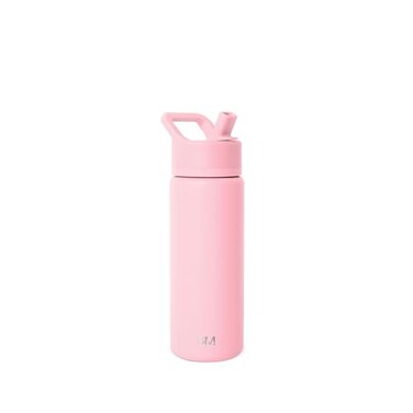 Simple Modern Water Bottle with Straw Lid Vacuum Insulated Stainless Steel Metal Thermos Bottles Reusable Leak Proof BPAFree Flask for School Summit Collection 18oz Blush