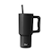 Simple Modern 30 oz Trek Tumbler with Handle and Straw Lid Cup Holder Friendly Insulated Stainless Steel Travel Mug Midnight Black
