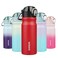 BJPKPK 18oz Insulated Water Bottle with Straw Stainless Steel Double Wall Water Bottles BPA Free Leak Proof Thermal Flask with Lockable Flip Lid and Soft Silicone SpoutRed