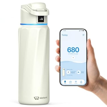 WATERH BOOST Smart Water Bottle with Reminder Tracker Double Wall Vacuum Insulated Bottles Stainless Steel 32oz BPAFree Wide Mouth for School Gym Office Ideal for Mothers Day