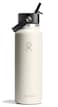 Hydro Flask Water Bottle Insulated Stainless Steel Wide Straw Lid Non Spill Leakproof in 40 Oz Ivory
