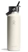 Hydro Flask Water Bottle Insulated Stainless Steel Wide Straw Lid Non Spill Leakproof in 40 Oz Ivory