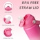 BJPKPK Insulated Water Bottle with Straw Lid 18oz Thermo Water Bottles with Soft Nozzle Flex Handle Nonslip Boot BPA Free Leak Proof Stainless Steel Metal Thermo Tumblers CupsCherry