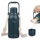 Konokyo Insulated Water Bottle with Handle and StrapVacuum Travel Tumbler with Cup LidThermo Coffee Cup for Hot Cold Drinks 40 OZNavy Blue
