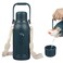 Konokyo Insulated Water Bottle with Handle and StrapVacuum Travel Tumbler with Cup LidThermo Coffee Cup for Hot Cold Drinks 40 OZNavy Blue