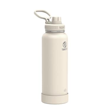 Takeya Actives Stainless Steel Water Bottle Insulated Spout Lid Keeps Drinks Cold 24 Hrs Leakproof Durable Dishwasher Safe Ideal for Gym Travel Fits Most Cup Holders 40 ozOat Milk