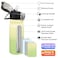 BJPKPK Insulated Water Bottle 18oz Stainless Steel Water Bottles with Straw and Carry Handle Double Wall Metal Thermal FlaskLime