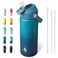 BJPKPK Insulated Water Bottle with Straw Lid 18oz Thermo Water Bottles with Soft Nozzle Flex Handle Nonslip Boot BPA Free Leak Proof Stainless Steel Metal Thermo Tumblers CupsVast