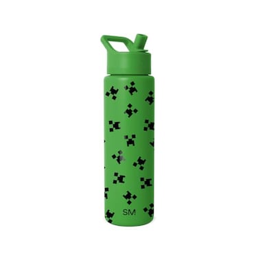 Simple Modern Summit Water Bottle with Straw Lid Minecraft 30oz Leak Proof Stainless Steel Insulated Cup Gifts for Men Minecraft Creeper