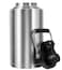 GAGANIU Insulated Water Bottle 1 Gallon Jug with Handle 128 oz Stainless Steel Large Water Bottle Wide Mouth Double Vacuum for Hot Cold Drinks Stainless Steel