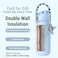 ChugJug Cute Water Bottle with Strap 32oz Insulated Stainless Steel Bottle for Girls Travel Daily Carry LeakProof Straw Spout Lid BPAFree Keeps Drinks Cold