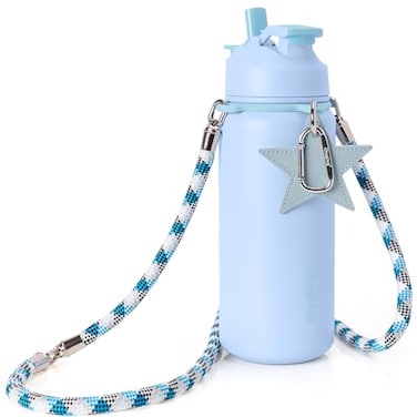 ChugJug Cute Water Bottle with Strap 32oz Insulated Stainless Steel Bottle for Girls Travel Daily Carry LeakProof Straw Spout Lid BPAFree Keeps Drinks Cold