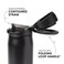 Simple Modern Mesa Loop Water Bottle with Covered Straw and Handle 24oz Cup Holder Friendly Insulated Stainless Steel Bottles for Travel Sports and School Midnight Black