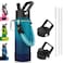 BJPKPK Insulated Water Bottle with Straw Lid 22oz Thermal Flasks Water Bottles with 3 Lids Paracord Handle Nonslip Boot BPA Free Leak Proof Stainless Steel TumblersVast