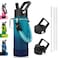 BJPKPK Insulated Water Bottle with Straw Lid 22oz Thermal Flasks Water Bottles with 3 Lids Paracord Handle Nonslip Boot BPA Free Leak Proof Stainless Steel TumblersVast