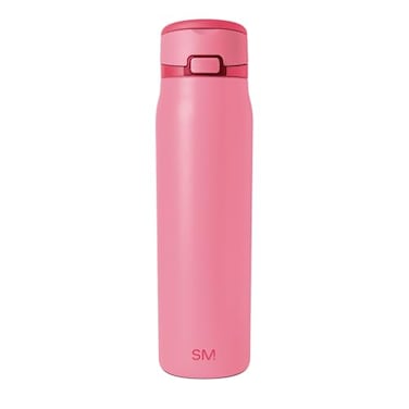 Simple Modern Mesa Loop Water Bottle with Covered Straw and Handle 30oz Cup Holder Friendly Insulated Stainless Steel Bottles for Travel Sports and School Velvet Pink