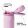 Simple Modern Mesa Loop Water Bottle with Covered Straw and Handle 30oz Cup Holder Friendly Insulated Stainless Steel Bottles for Travel Sports and School Pink Champagne