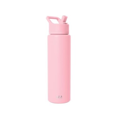Simple Modern Water Bottle with Straw Lid Vacuum Insulated Stainless Steel Metal Thermos Reusable Leak Proof BPAFree Flask for Sports Gym Summit Collection 30oz Blush