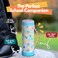 Elemental Iconic Kids Water Bottle for School 100 LeakProof Insulated Water Bottles with Straw Lid PopIt Handle for Boys Girls TripleWall Insulated BPAFree 14oz Pastel Leopard