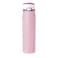 Simple Modern Mesa Loop Water Bottle with Covered Straw and Handle 24oz Cup Holder Friendly Insulated Stainless Steel Bottles for Travel Sports and School Rose Stripes