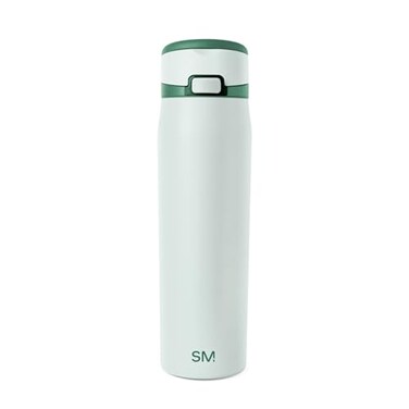 Simple Modern Mesa Loop Water Bottle with Covered Straw and Handle 24oz Cup Holder Friendly Insulated Stainless Steel Bottles for Travel Sports and School Agave