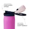 Simple Modern Mesa Loop Water Bottle with Covered Straw and Handle 30oz Cup Holder Friendly Insulated Stainless Steel Bottles for Travel Sports and School Fuscia Mix