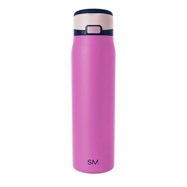 Simple Modern Mesa Loop Water Bottle with Covered Straw and Handle 30oz Cup Holder Friendly Insulated Stainless Steel Bottles for Travel Sports and School Fuscia Mix