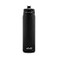 Ello Pop Fill 22oz Stainless Steel Water Bottle with Quick Fill Technology Double Walled and Vacuum Insulated Metal Leak Proof Locking Lid Sip and Chug Reusable BPA Free Black