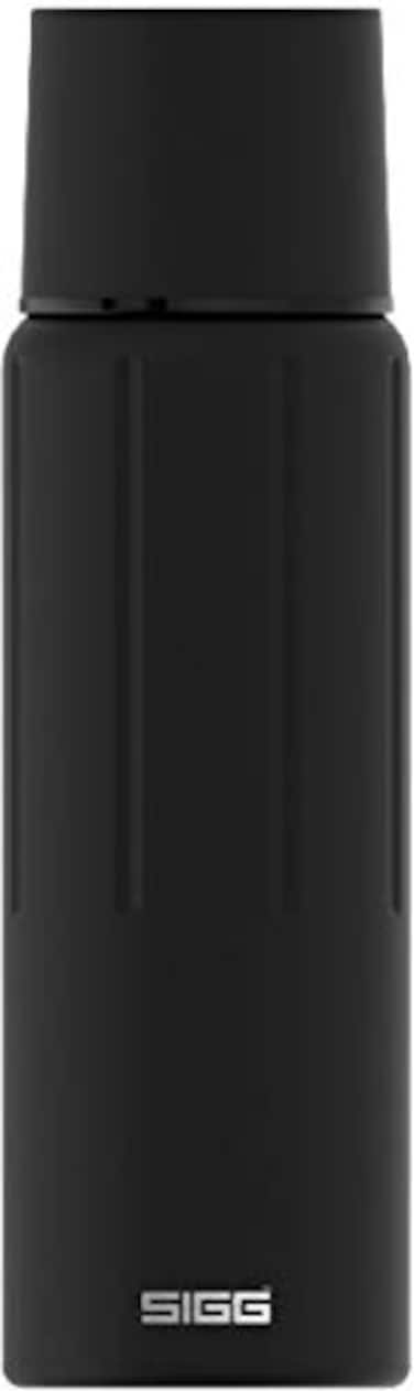SIGG Obsidian Insulated Water Bottle Thermo Flask with Cup Leakproof Lightweight BPA Free 188 Stainless Steel 37 Oz